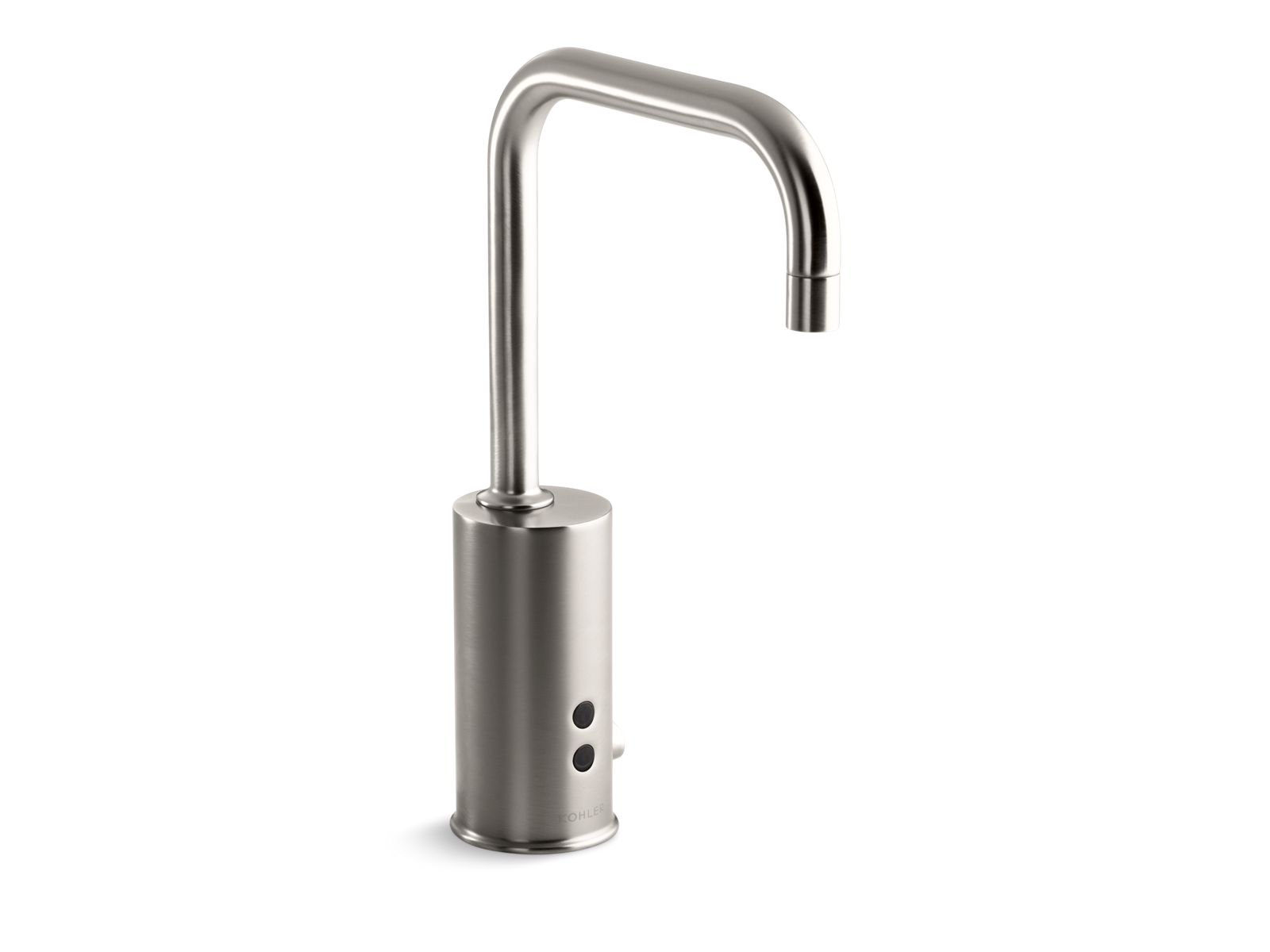 KOHLER K-13472 Gooseneck Touchless single-hole lavatory faucet with Insight sensor technology and temperature mixer, DC-powered, 0.5 gpm