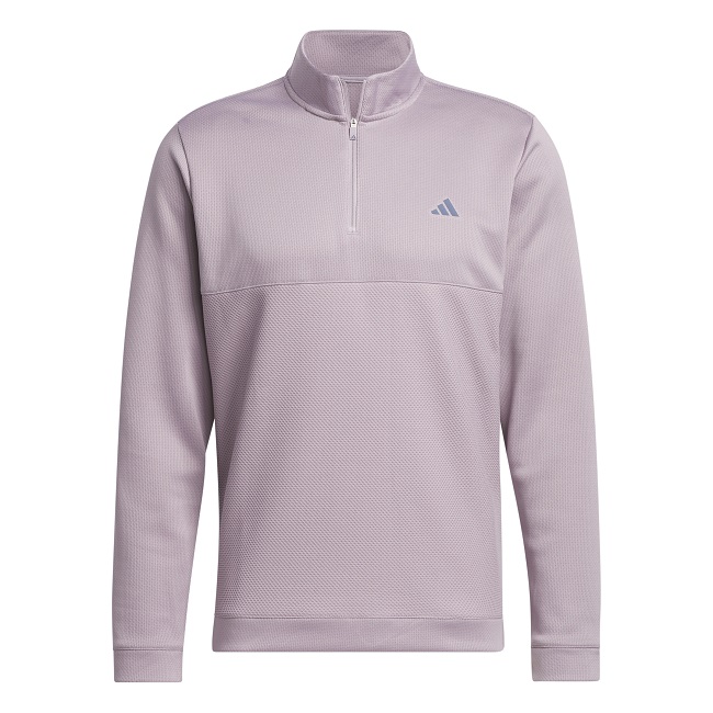 Adidas Golf Ultimate365 Textured Quarter-Zip Top Preloved Fig Small