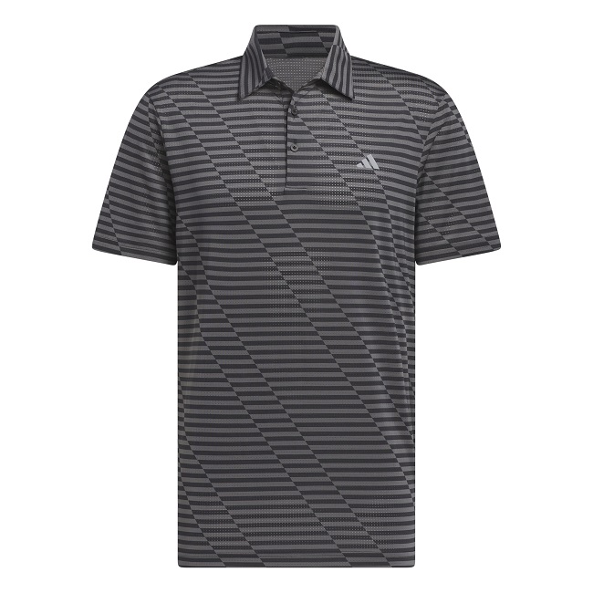 Adidas Golf Ultimate365 Mesh Print Polo Black/Grey Five Extra Large