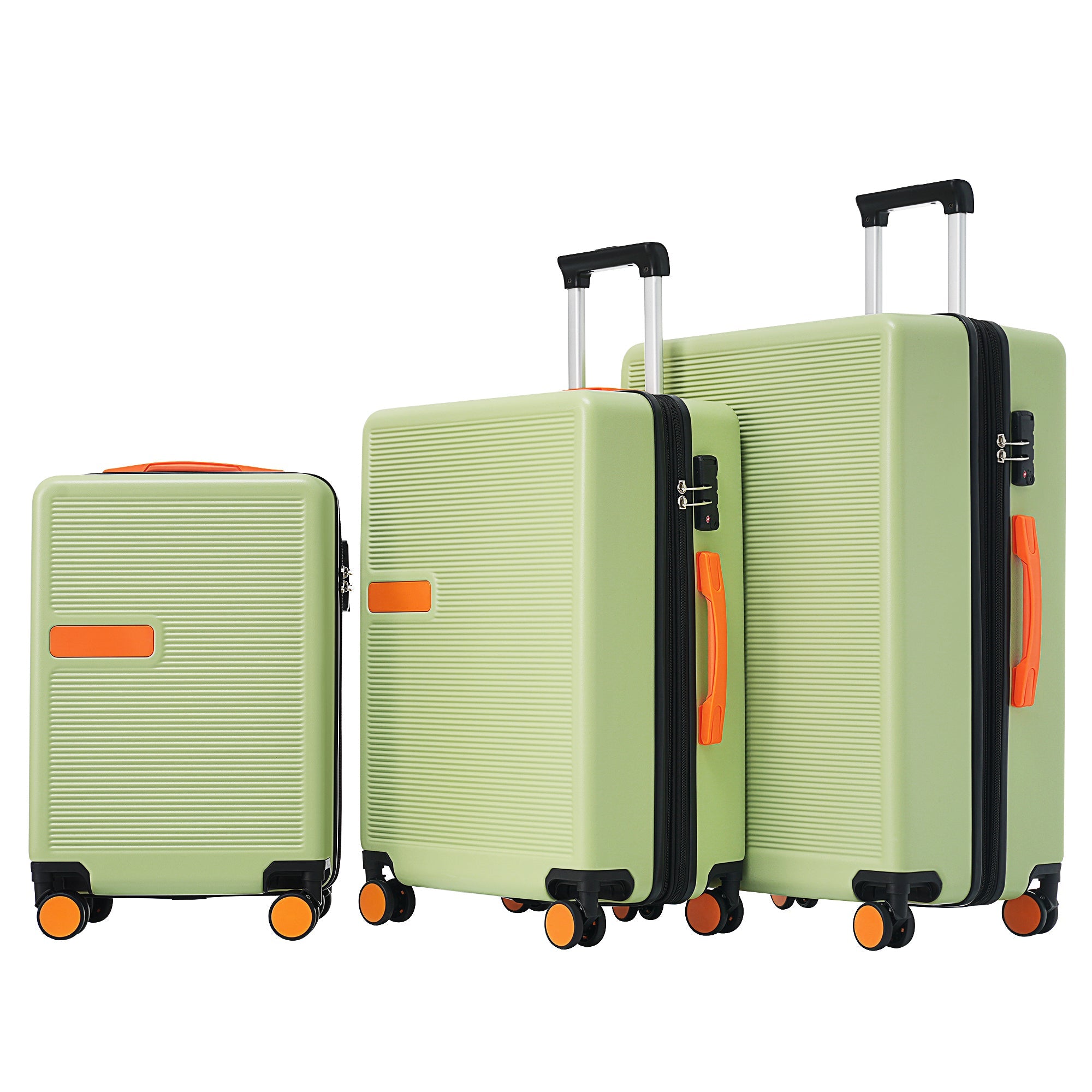 Contrast Color 3 Piece Luggage Set Hardside Spinner Suitcase with TSA Lock 20"" 24' 28"" Available