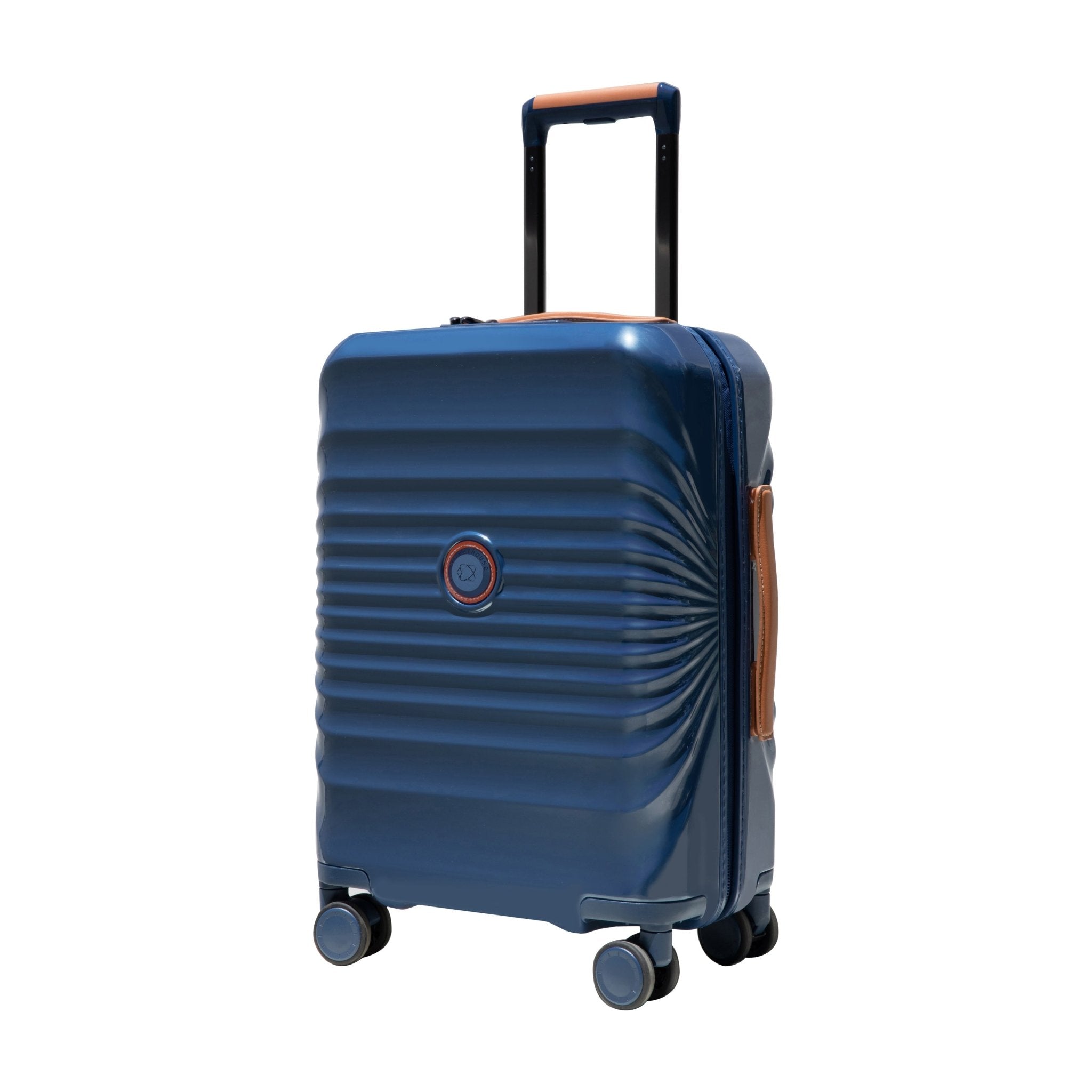 28"" Carry on Luggage Lightweight Suitcase TSA Lock USB port  Expandable  Luggage  Artificial leatherTop handle Spinner Wheels BLUE